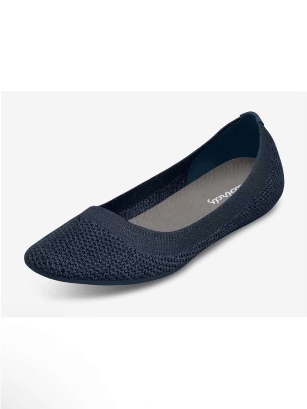 Allbirds Tree Breezers Navy Night Washable Knit Ballet Flats Size‎ 8.5 Slip Ons